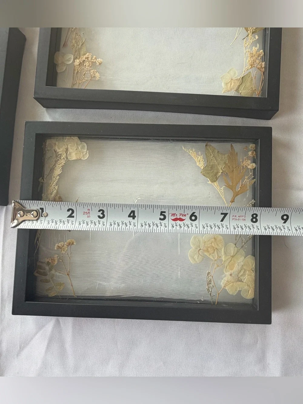 Lot of‎ 5 black picture frames with dried flowers wedding party decor